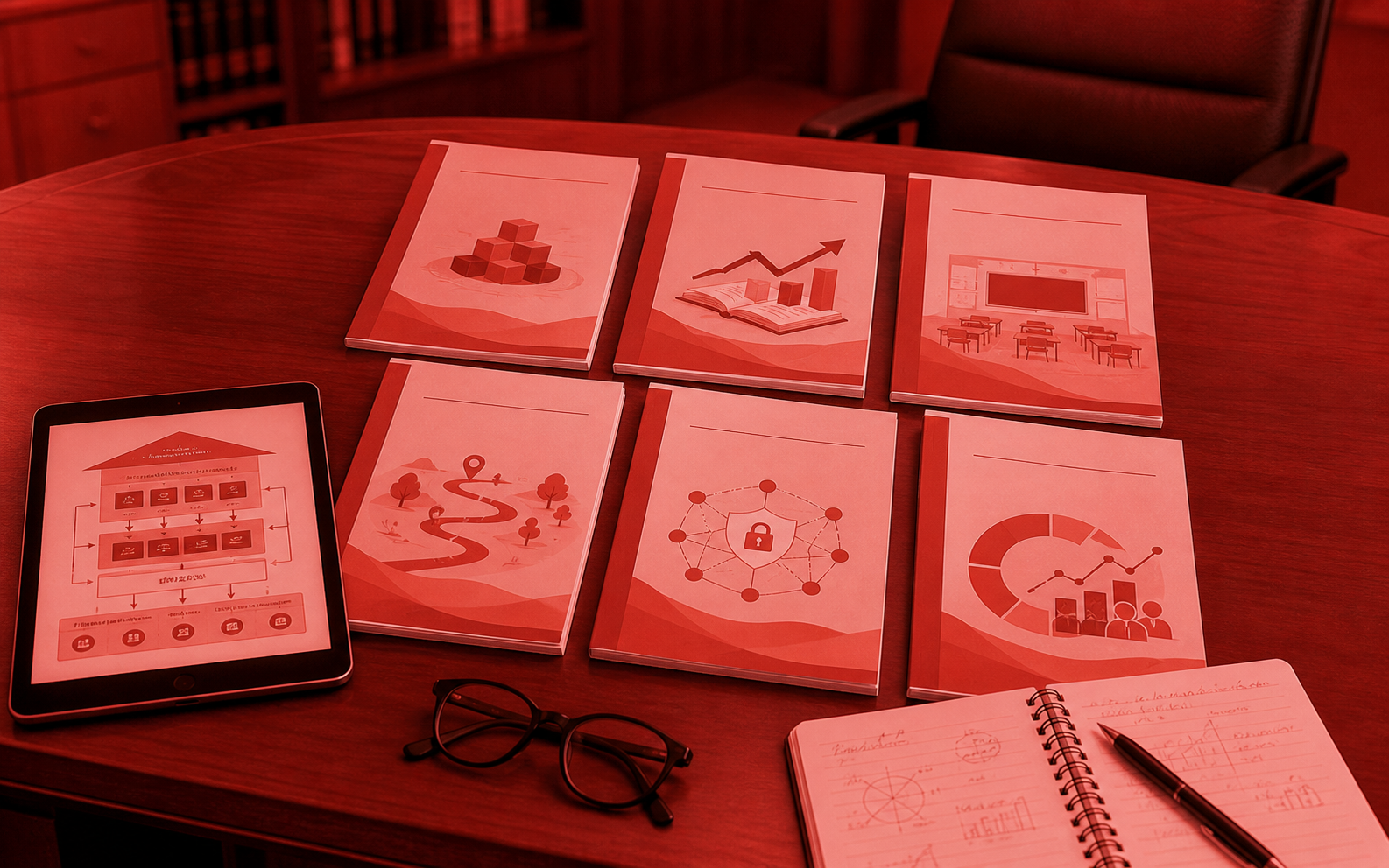 A formal document library organised by review purpose, audience and release status.